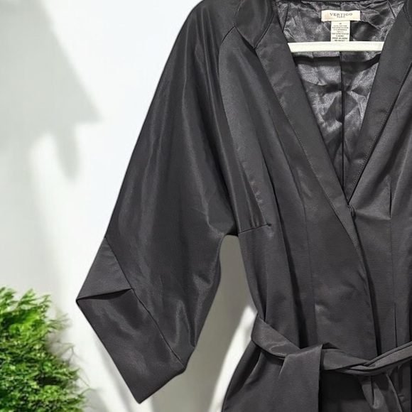 VERTIGO PARIS Avant Garde Origami Dresscoat Overcoat trench coat sz M - Picture 3 of 9